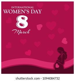 International Women's Day. Happy Mother's Day. Vector Illustration. Flat design