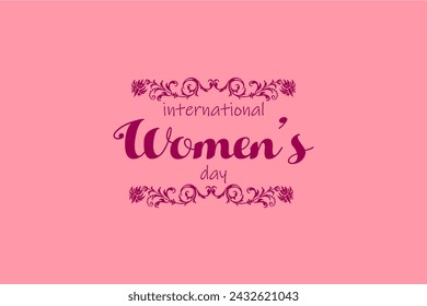 International Womens Day Holiday concept. Template for background, banner, card, poster, t-shirt with text inscription