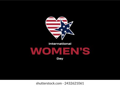 International Womens Day Holiday concept. Template for background, banner, card, poster, t-shirt with text inscription