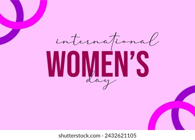 International Womens Day Holiday concept. Template for background, banner, card, poster, t-shirt with text inscription