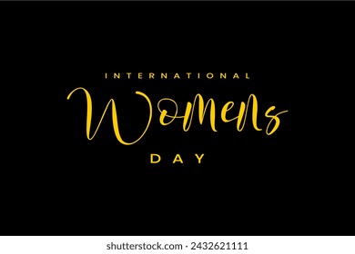 International Womens Day Holiday concept. Template for background, banner, card, poster, t-shirt with text inscription