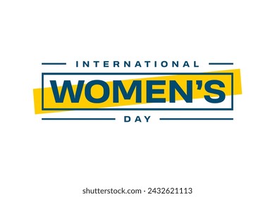 International Womens Day Holiday concept. Template for background, banner, card, poster, t-shirt with text inscription