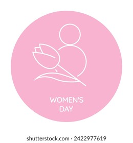 International Women's Day icon. Vektok.
