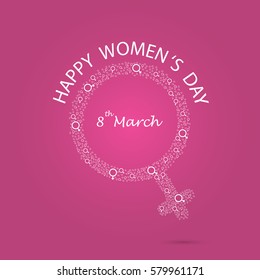 International women's day icon.Women's day symbol.Minimalistic design for international women's day concept.Vector illustration