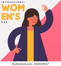 International women's day illustration background. Happy women's day background