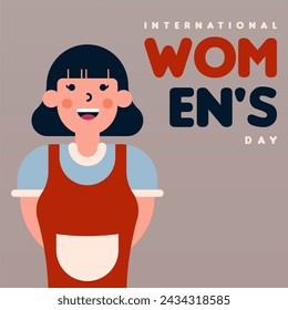 International women's day illustration background. Happy women's day background