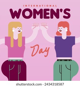 International women's day illustration background. Happy women's day background