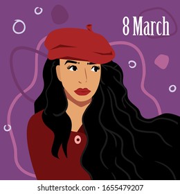 International Women's Day, Illustration of Happy Womens greeting background