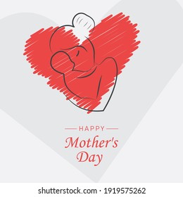 International women's day illustration with profile of woman