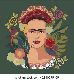 International Women's Day Illustration With Profile Of Woman, Rosie The Riveter Vector