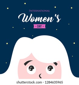 International women's day illustration. Women's day vector illustration.