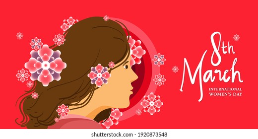International women's day illustration vector illustration for banner, poster, and social media