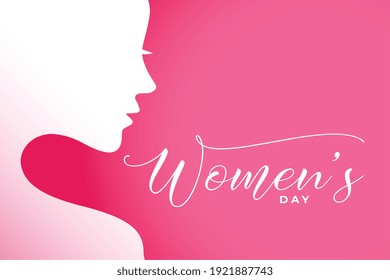 international women's day illustration with woman face