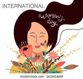 international women's day with the inscription