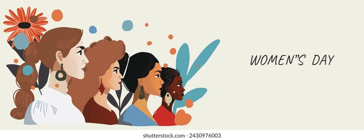 international women's day leaf nature flower spring illustration