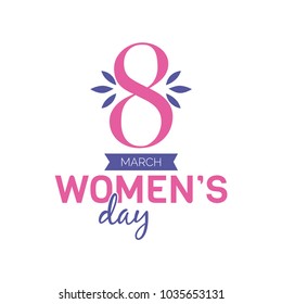 International Womens Day. Lettering design.