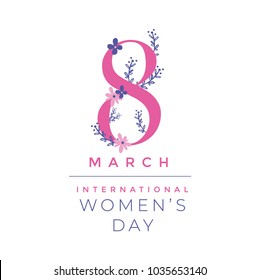 International Womens Day. Lettering design.