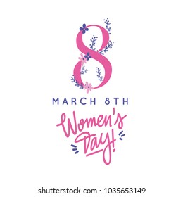 International Womens Day. Lettering design.