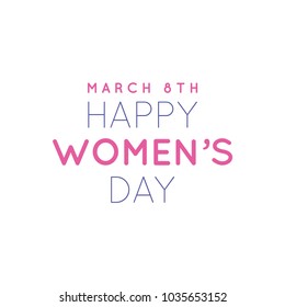 International Womens Day. Lettering design.