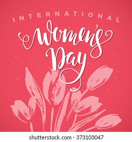 International Womens Day Lettering Design Vector Stock Vector (Royalty ...