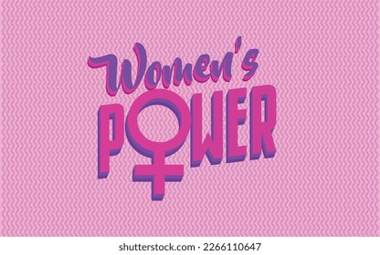 International women's Day lettering Girl Power, Women's Power, Feminist