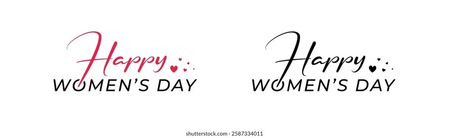 International women's day Logo Design. Happy Women's Day logo design. Women's love, vector editable template.