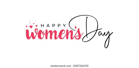 International women's day Logo Design. Happy Women's Day logo design. Women's Love, editable logo template.