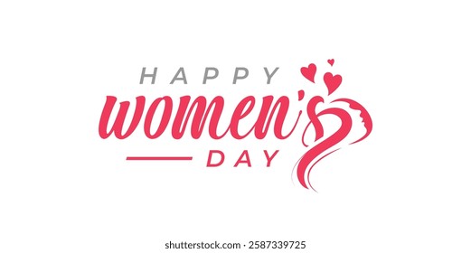 International women's day Logo Design. Happy Women's Day logo design. Women's, Love, Women face editable logo template.