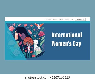international women's day, lots of animals, beautiful women, beautiful day, women's day Ilustration