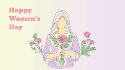 International Women's Day, March 8, Mother's Day, The Color Palette Is Soft, With Pastel Tones That Give The Image A Gentle And Airy Feel. Stylish Vector Illustration Dedicated To Women's Day