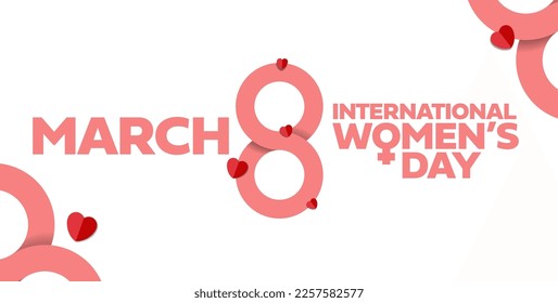 International Women's Day March 8 Celebration Simple Clean Banner 