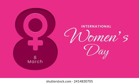 International Women's Day. March 8. Women's day greeting card design. Vector illustration