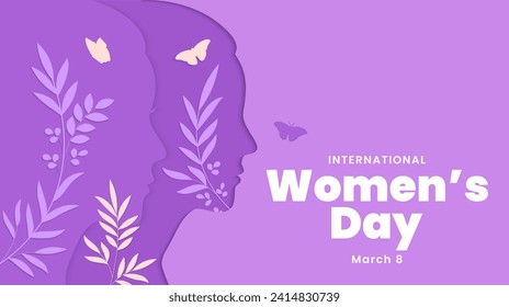 International Women's Day. March 8. Women's day greeting card design. Vector illustration