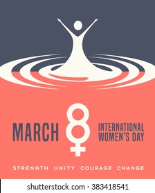 International Women's Day March 8, 2016 poster or banner design