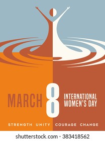 International Women's Day March 8, 2016 poster or banner design