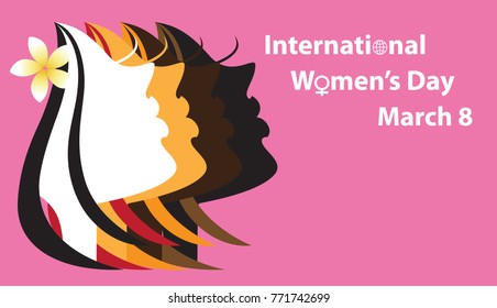 International Women's Day - March 8, Celebration of women, International Women's Day Poster