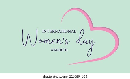 International Women's Day March 8th design template banner or flyer