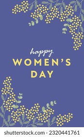 International women's day mimosa frame background