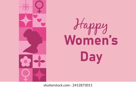 International Womens day neo geometric abstract background. 8 march modern poster. Vector illustration