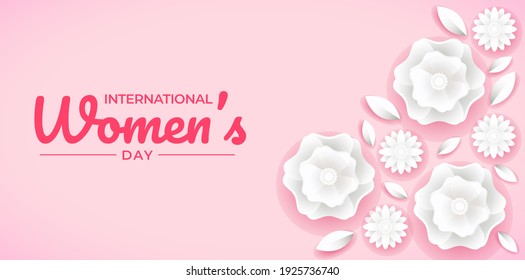 Pancarta floral con estilo del Día Internacional de la Mujer