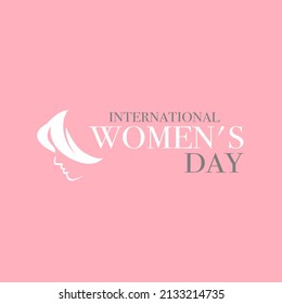 The International Women's Day pink logo is celebrated on March 8 every year around the world.