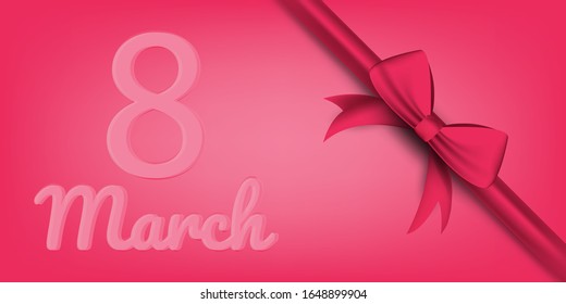 International women's day pink poster. Happy Mother's Day. Eps10 vector illustration with place for your text.