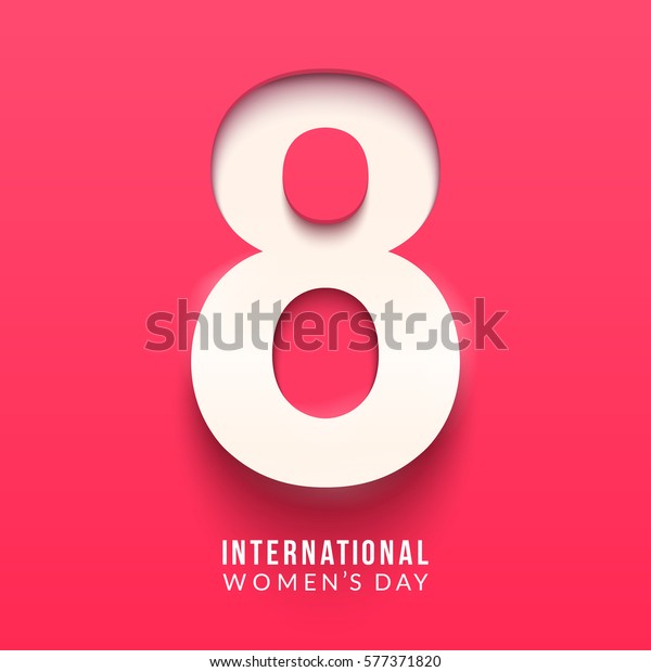 International women's day poster. 8 number 3d
illustration. Happy Mother's Day. Eps10 vector illustration with
place for your
text.