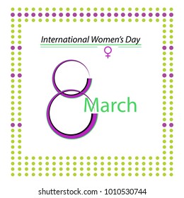 International Womens Day poster or card, elegant minimalist design