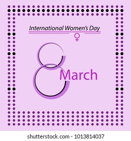International Womens Day poster or card, elegant minimalist design