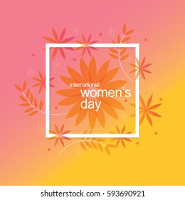 International Women's Day poster/ Floral background design