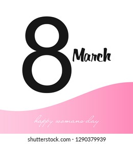 International women's day poster. Happy women's Day. vector illustration.