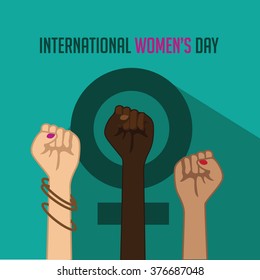 International Women's Day poster icon. EPS 10 vector.