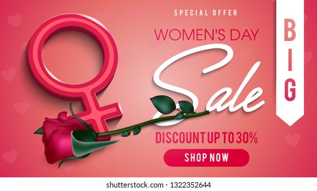 International women's day poster. Woman sign. Origami design template. Happy Mother's Day, greeting card. Banner,  Postcard on March 8. Eps10 vector illustration with place for your text. - Vector