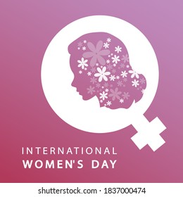 International women's day poster. Woman sign. Origami design template. Happy Mother's Day, vector illustration